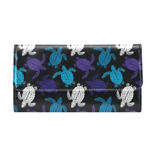 Sea Turtle Print Design LKS306 Women's Trifold Wallet