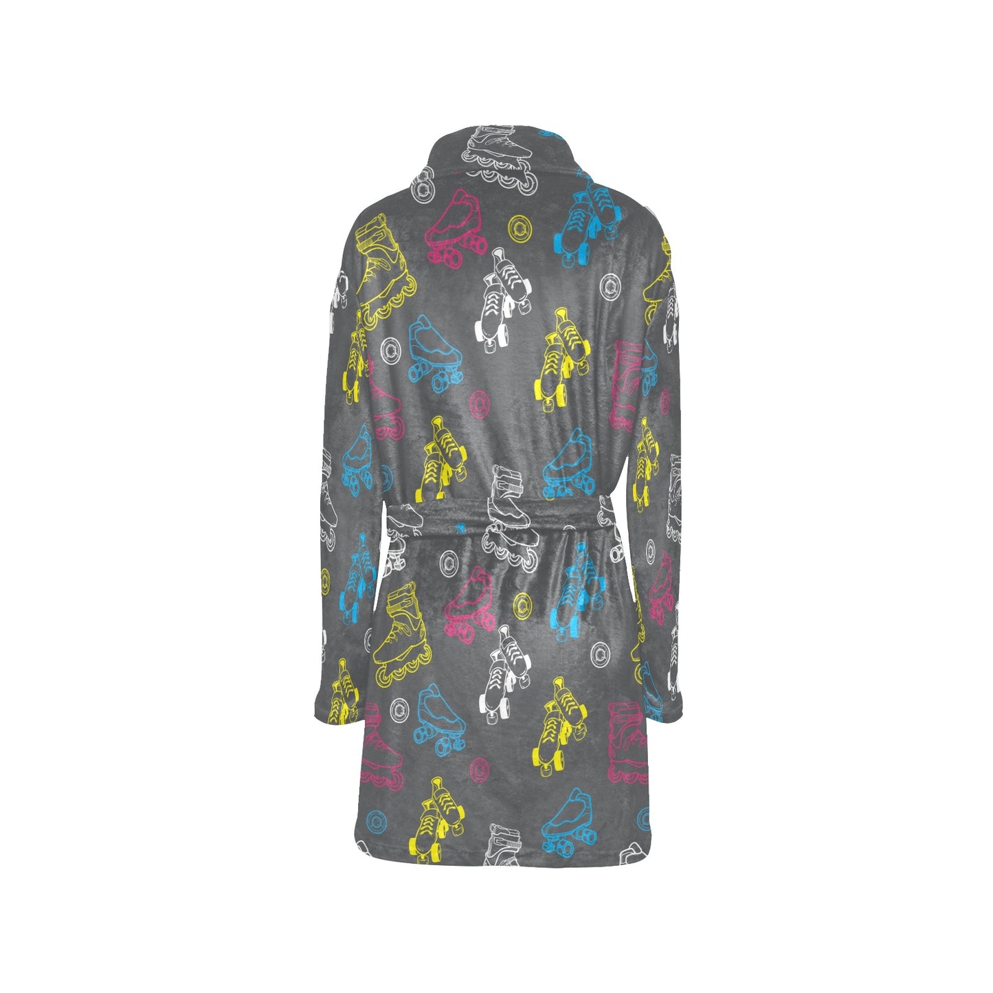 Roller skate Pattern Print Design A02 Women's Fleece Robe