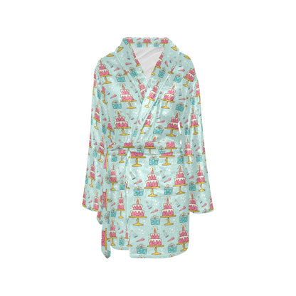 Cake Pattern Print Design 06 Women's Fleece Robe