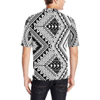 Samoan Tattoo Style Print Design LKS307 Men Polo Shirt