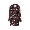 Skull With Red Dragon Print Design LKS304 Women's Fleece Robe