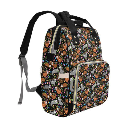 Sloth Print Design LKS306 Diaper Bag Backpack