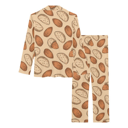 Almond Pattern Print Design 04 Women's Long Pajama Set
