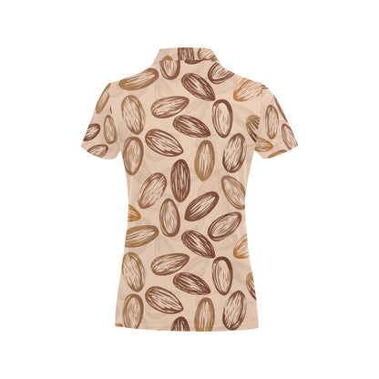 Almond Pattern Print Design 02 Women's Polo Shirt