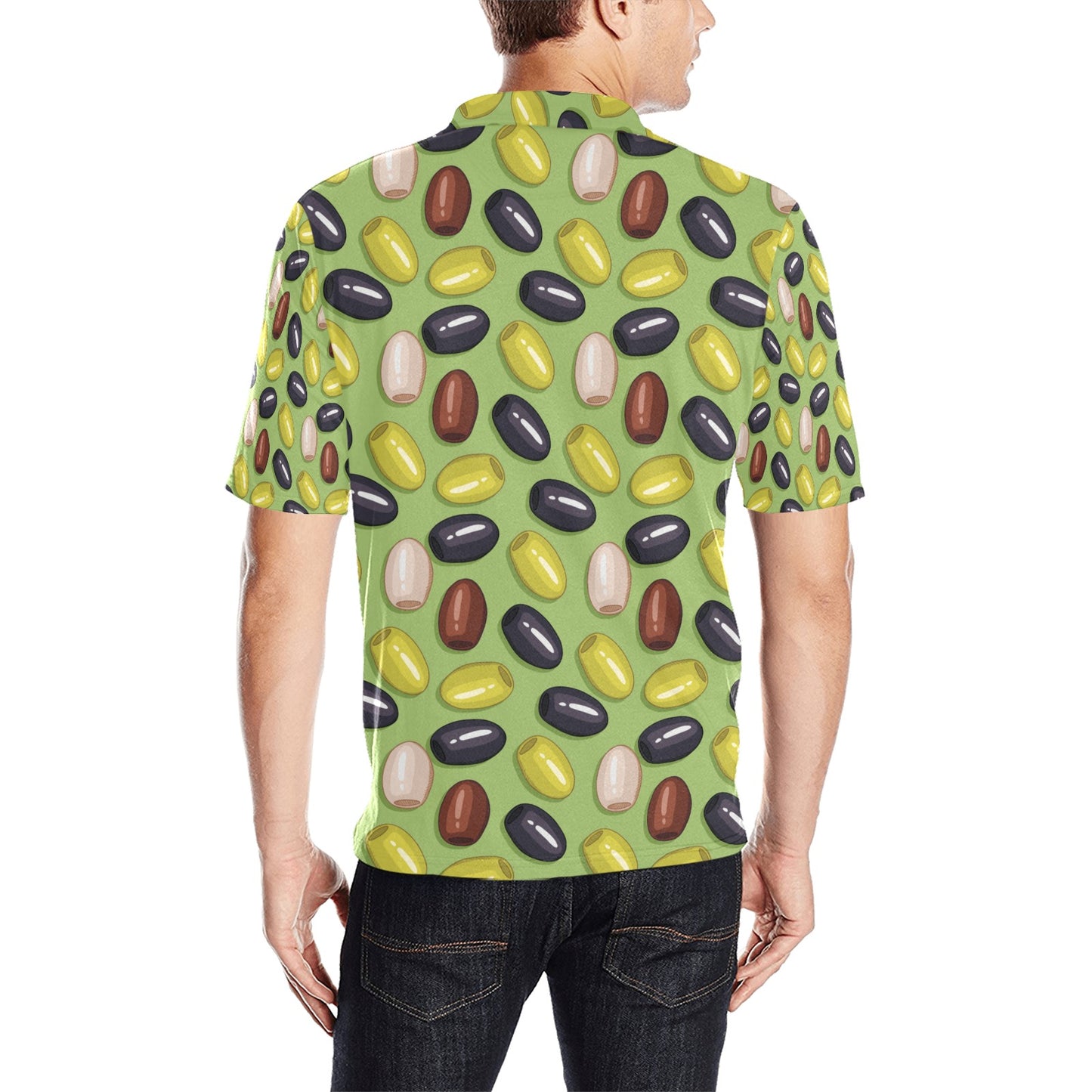 Olive Print Design LKS301 Men Polo Shirt