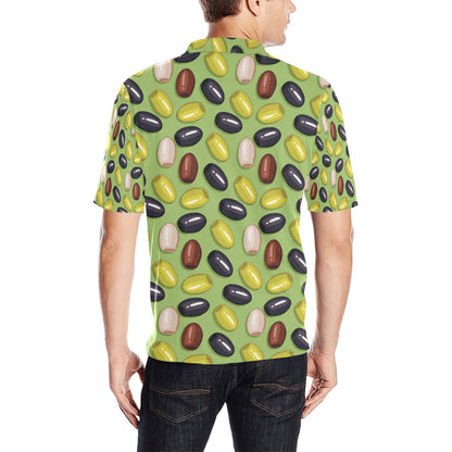 Olive Print Design LKS301 Men Polo Shirt