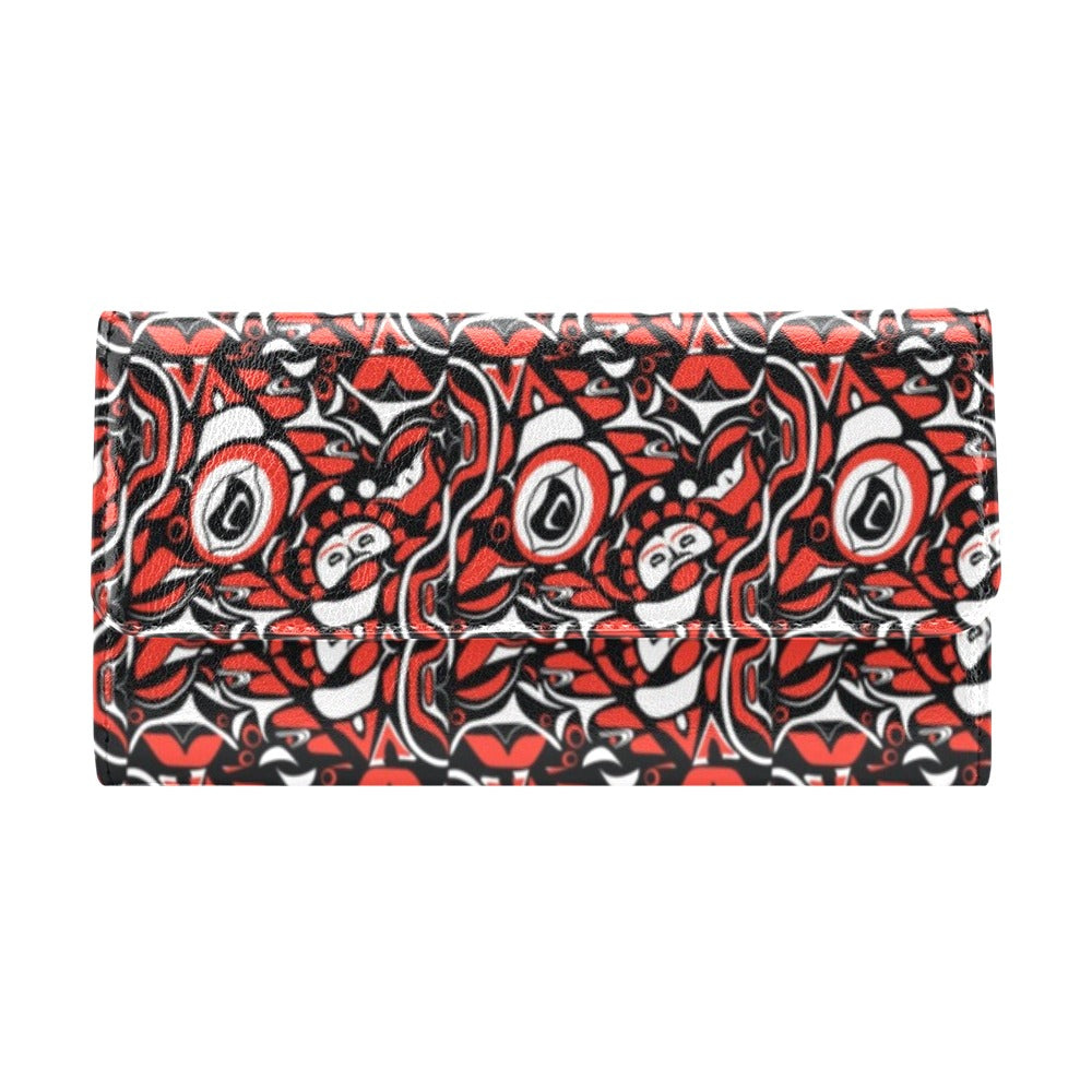Native North American Themed Print Women's Trifold Wallet
