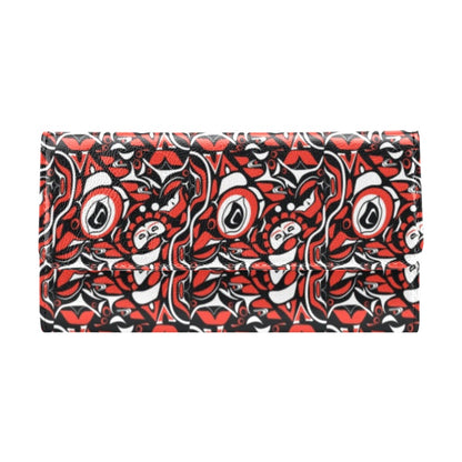 Native North American Themed Print Women's Trifold Wallet