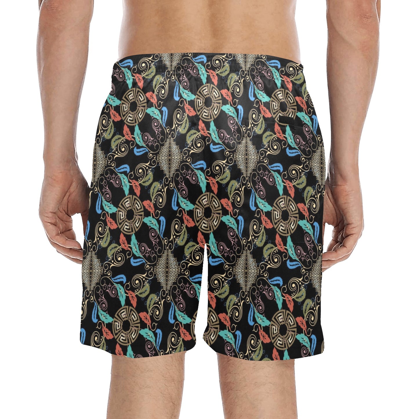 Ancient Greek Print Design LKS308 Men's Swim Trunks Beach Shorts