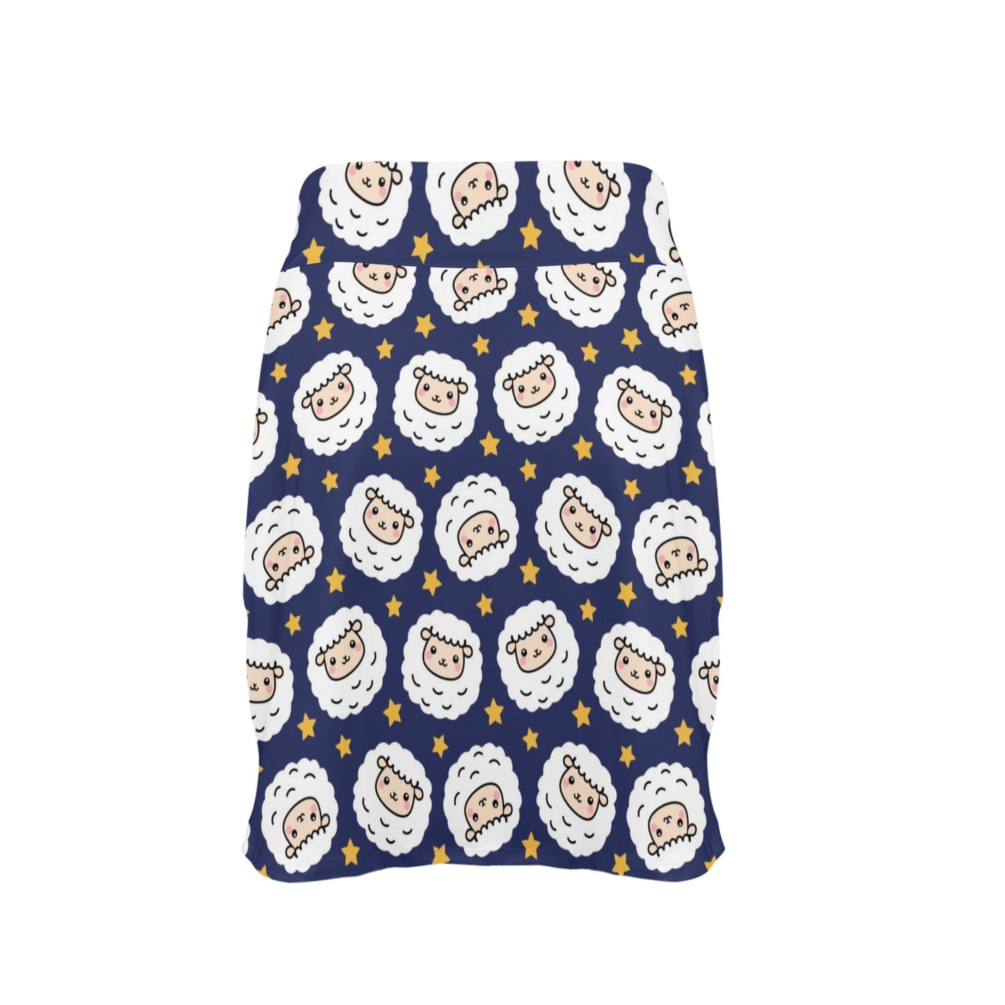 Sheep Print Design LKS402 17" Golf & Pickleball Skort with Pockets