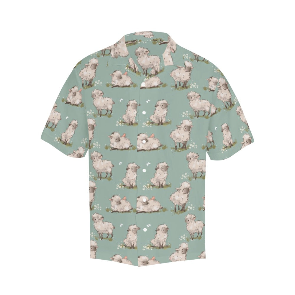 Sheep Print Design LKS405 Men's Men's Hawaiian Shirt