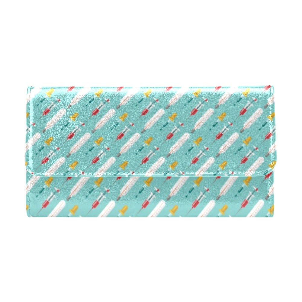 Phlebotomist Medical Print Women's Trifold Wallet