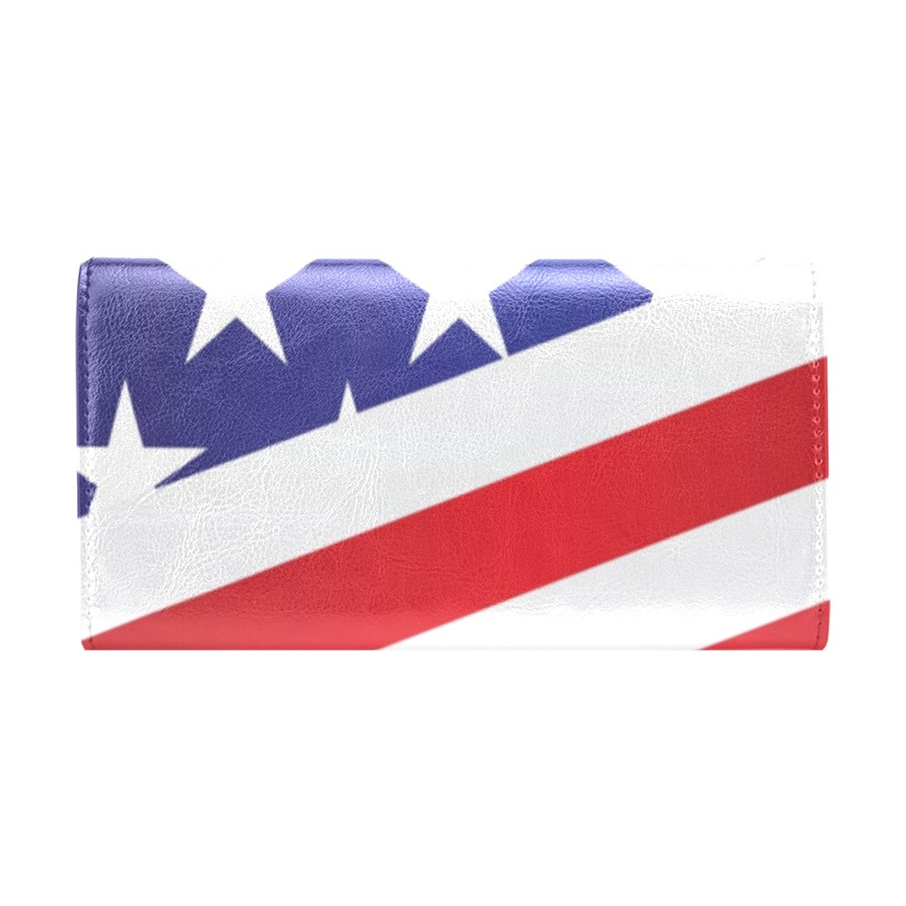 American flag Print Women's Trifold Wallet