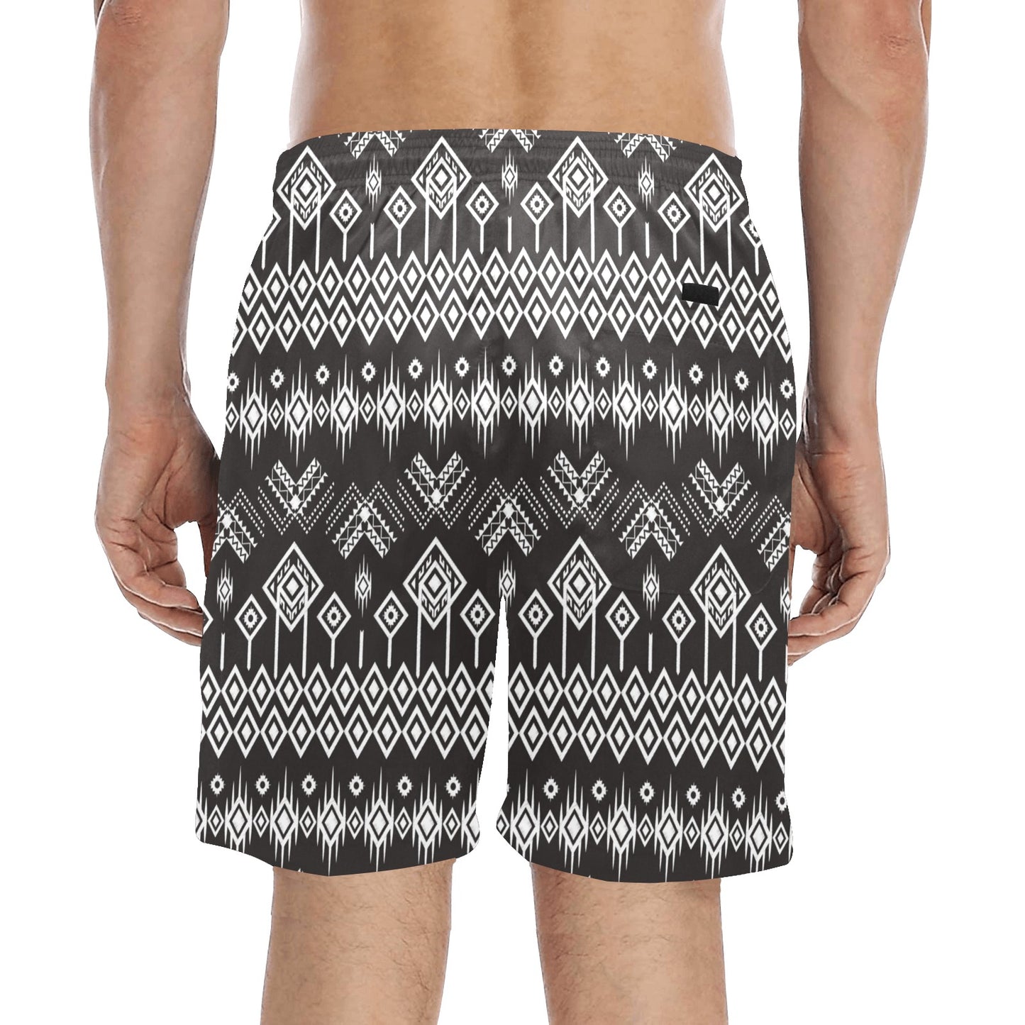 Tribal Pattern Print Design LKS304 Men's Swim Trunks Beach Shorts