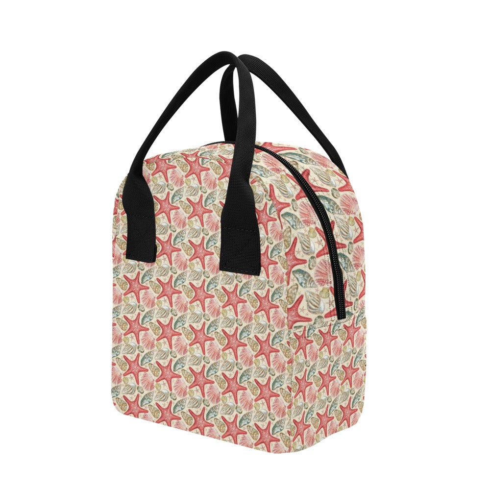 Seashell Print Design LKS301 Insulated Lunch Bag