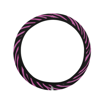 Zebra Pink Print Design LKS304 Steering Wheel Cover with Elastic Edge