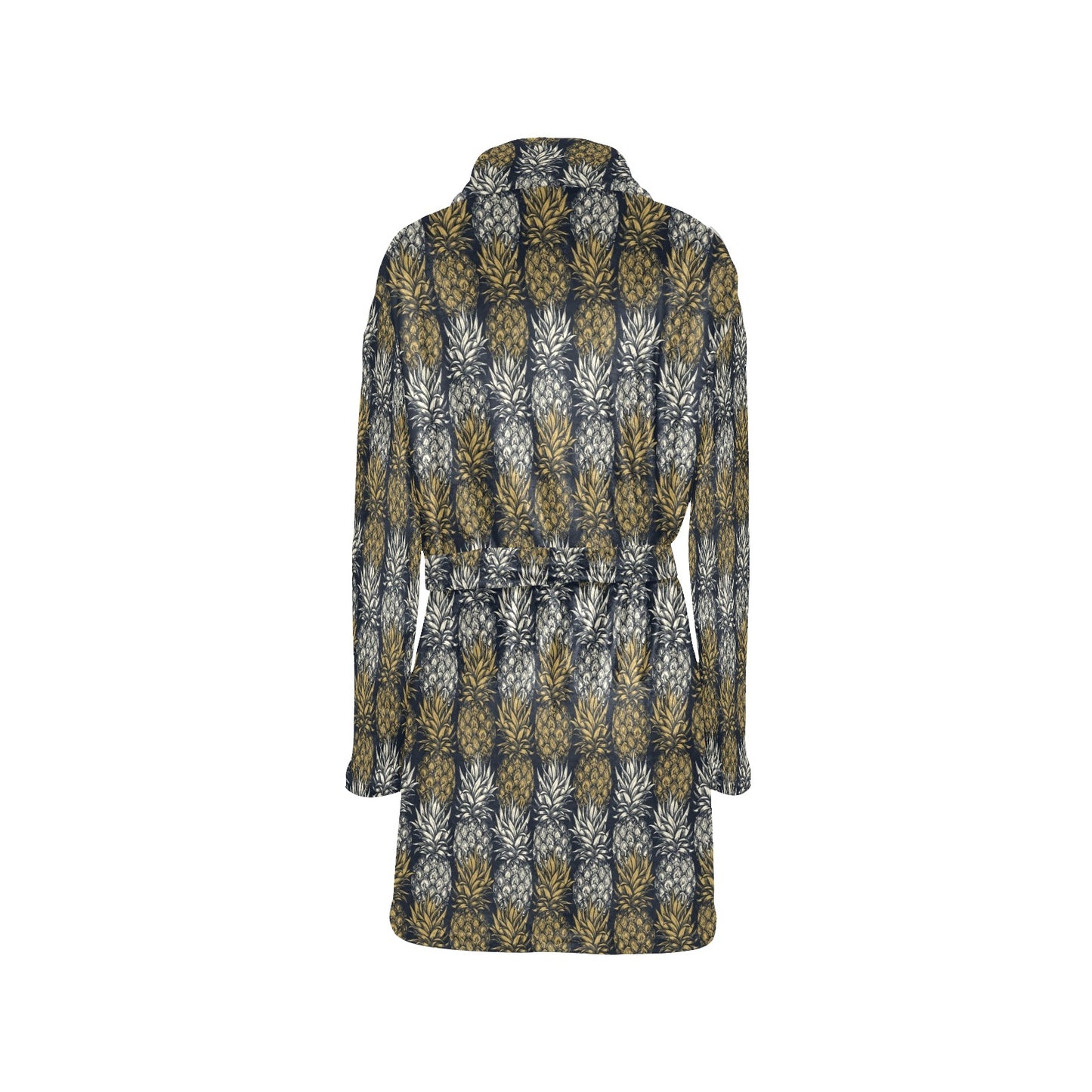 Pineapple Print Design Pattern Women's Fleece Robe