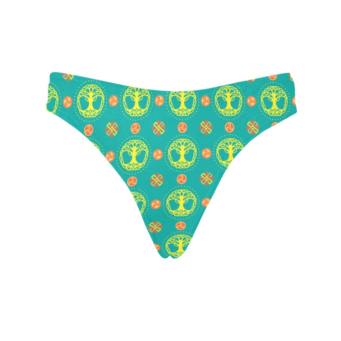 Celtic Tree of Life Print Pattern Women's Thongs