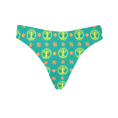 Celtic Tree of Life Print Pattern Women's Thongs