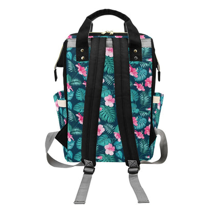 Summer Floral Print Design LKS301 Diaper Bag Backpack