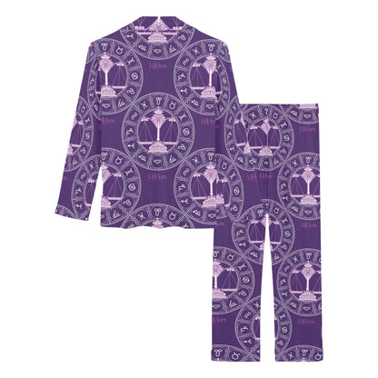 Libra Pattern Print Design 03 Women's Long Pajama Set