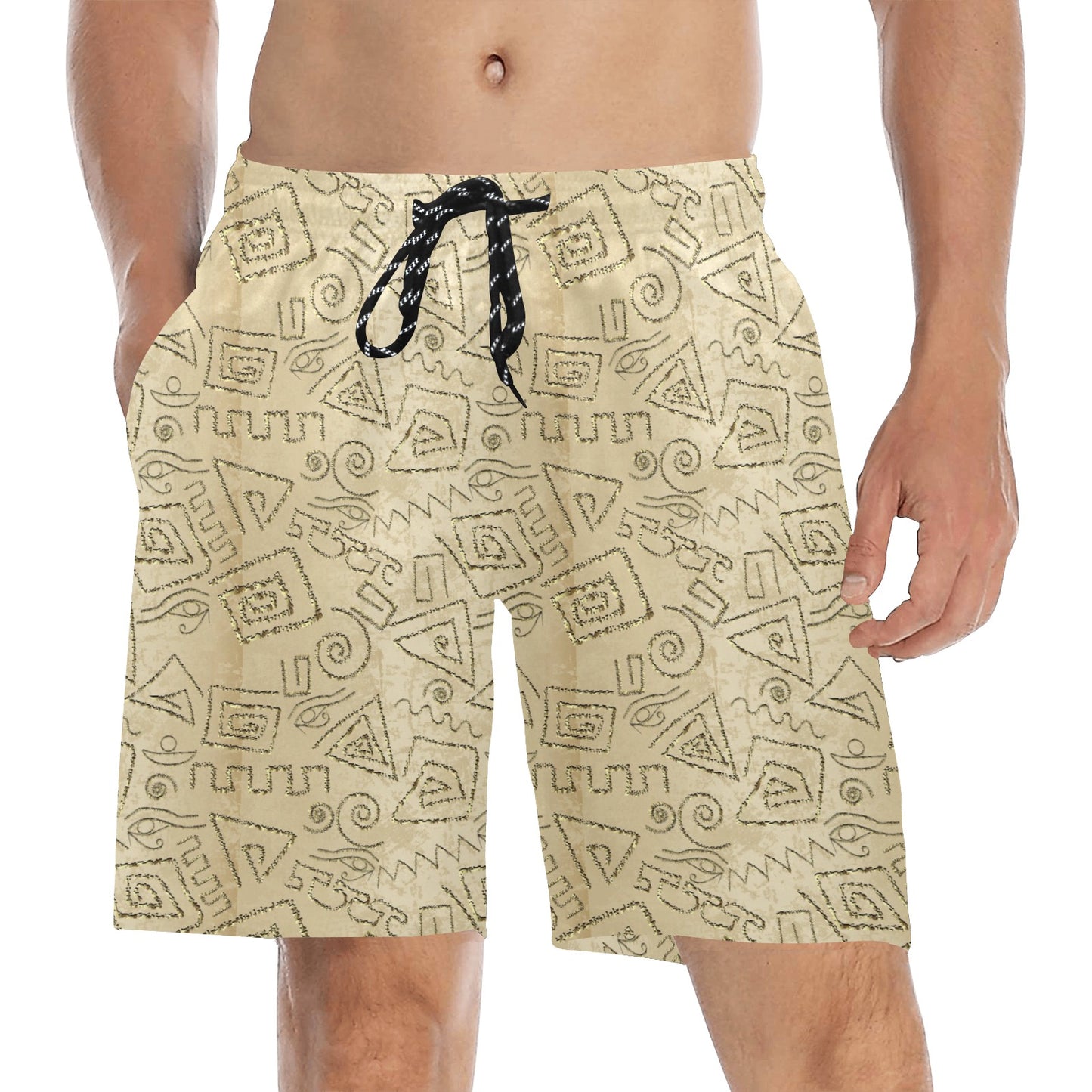 Ancient Greek Print Design LKS3013 Men's Swim Trunks Beach Shorts