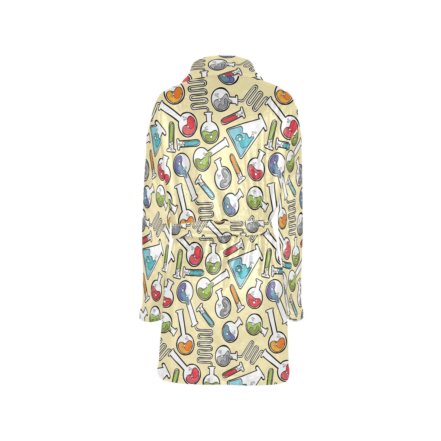 Chemical Pattern Print Design 04 Women's Fleece Robe