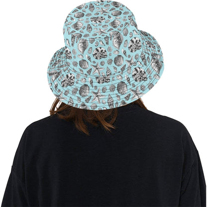 Seashell Beach Print Design LKS302 Unisex Bucket Hat