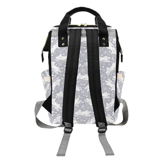 Snowmobile Print Design LKS302 Diaper Bag Backpack
