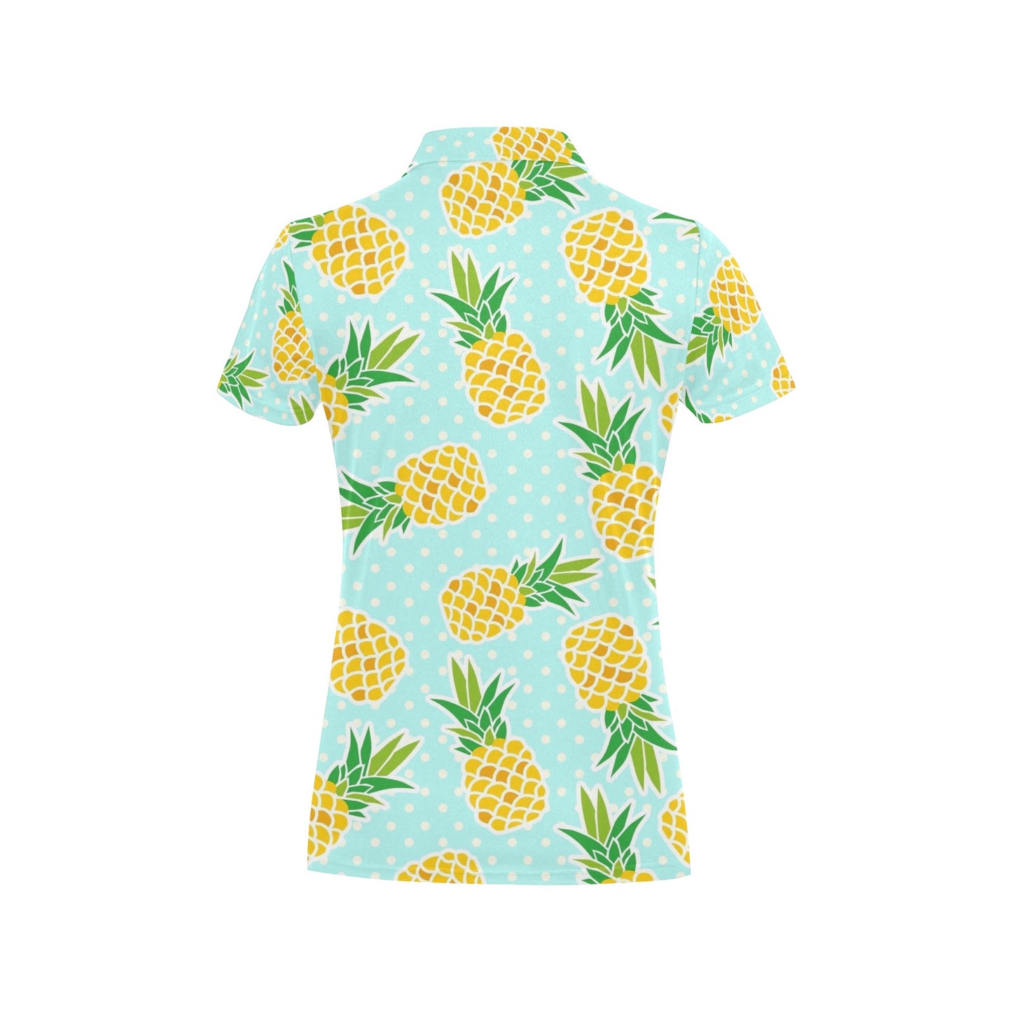 Pineapple Pattern Print Design PP01 Women's Polo Shirt