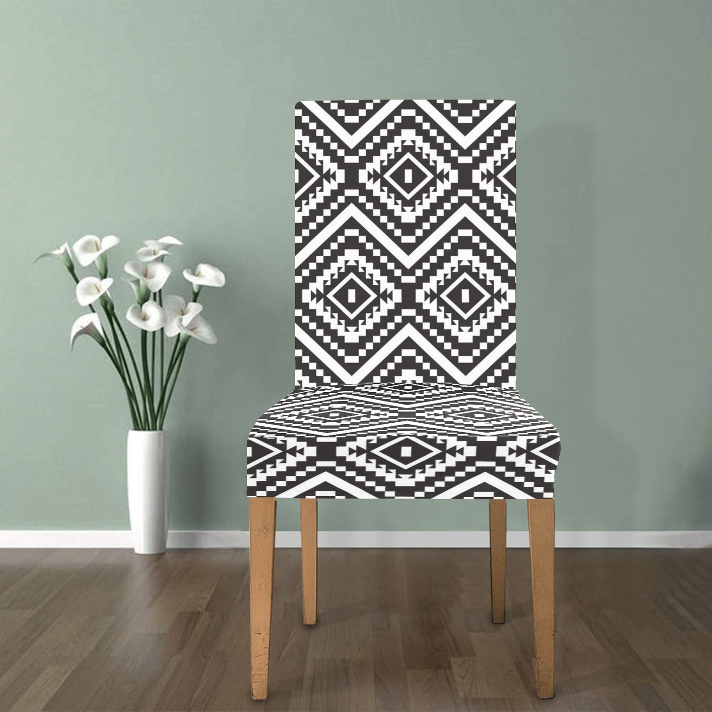 Tribal Pattern Print Design LKS303 Dining Chair Slipcover