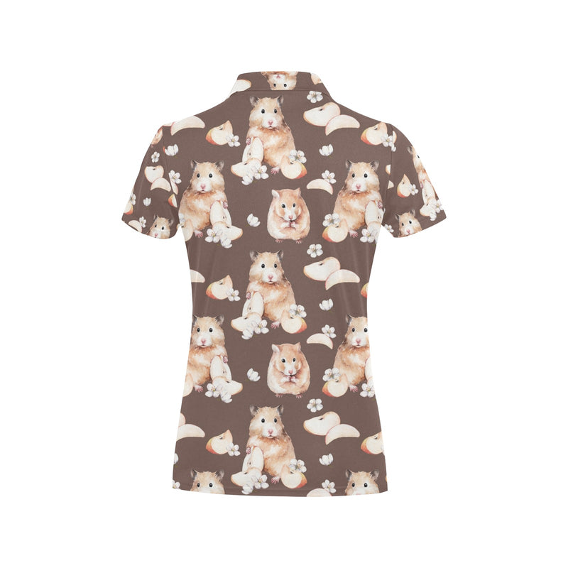 Hamster Pattern Print Design 03 Women's Polo Shirt