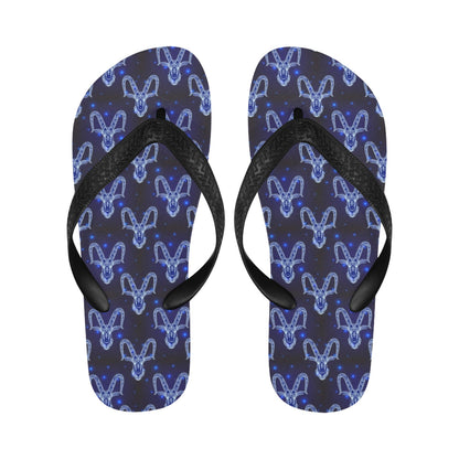 Goat Print Design LKS401 Flip Flops
