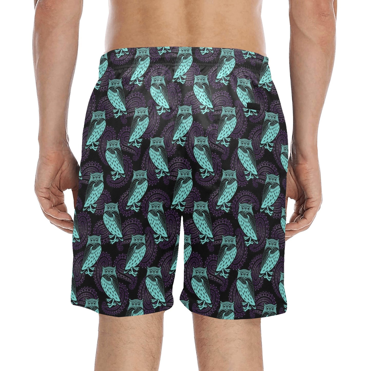 Tribal Pattern Print Design LKS3010 Men's Swim Trunks Beach Shorts
