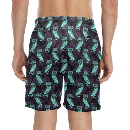 Tribal Pattern Print Design LKS3010 Men's Swim Trunks Beach Shorts