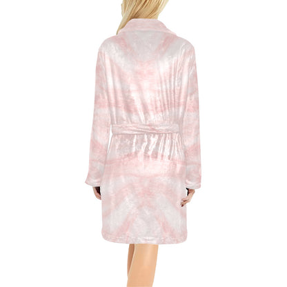 Marble Pattern Print Design 03 Women's Fleece Robe