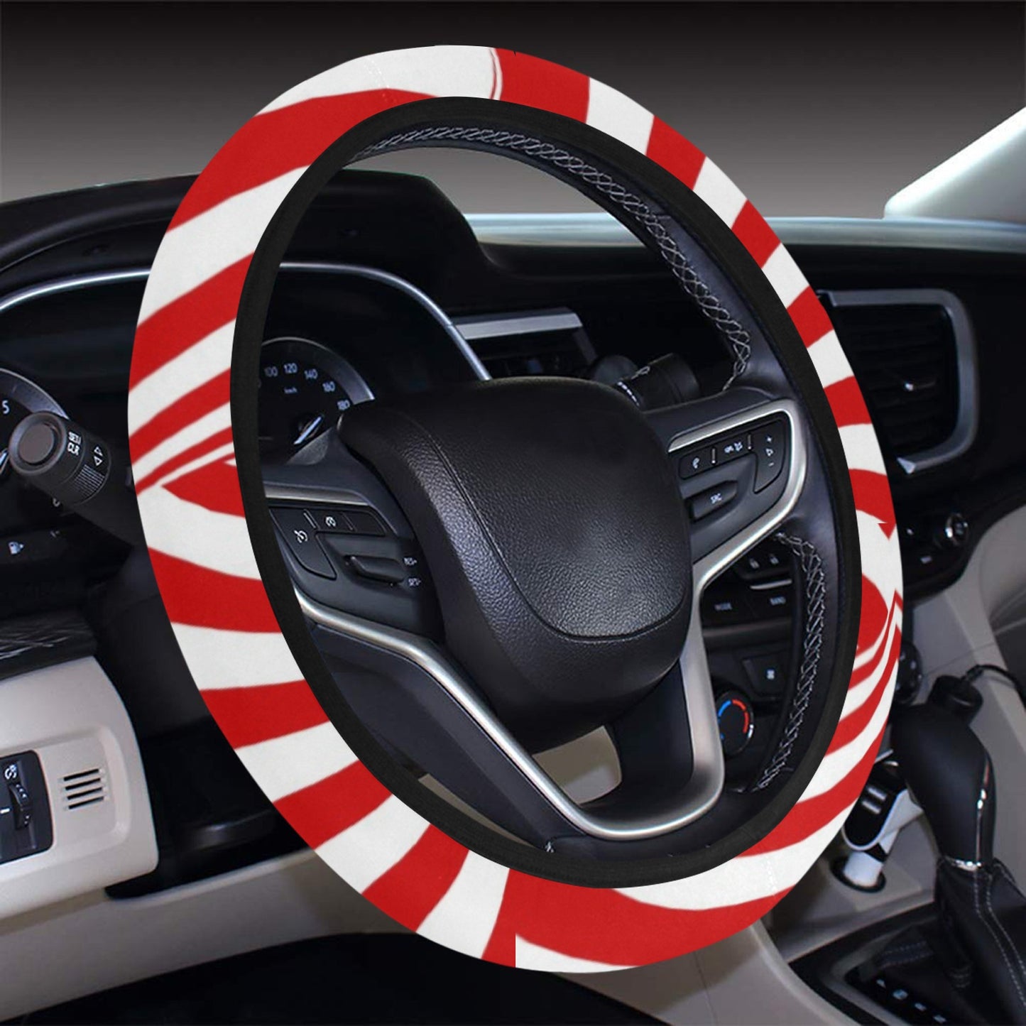 Vortex Print Design LKS304 Steering Wheel Cover with Elastic Edge