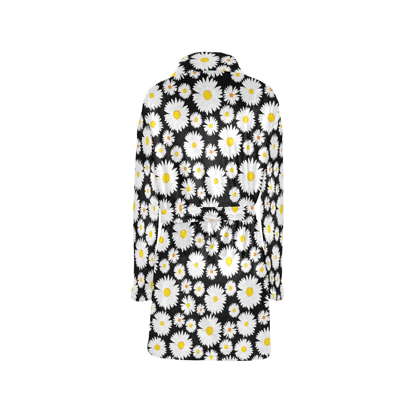 Daisy Pattern Print Design 01 Women's Fleece Robe