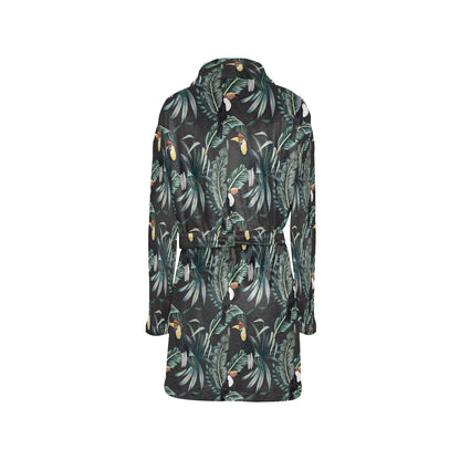 Rainforest Pattern Print Design RF06 Women's Fleece Robe