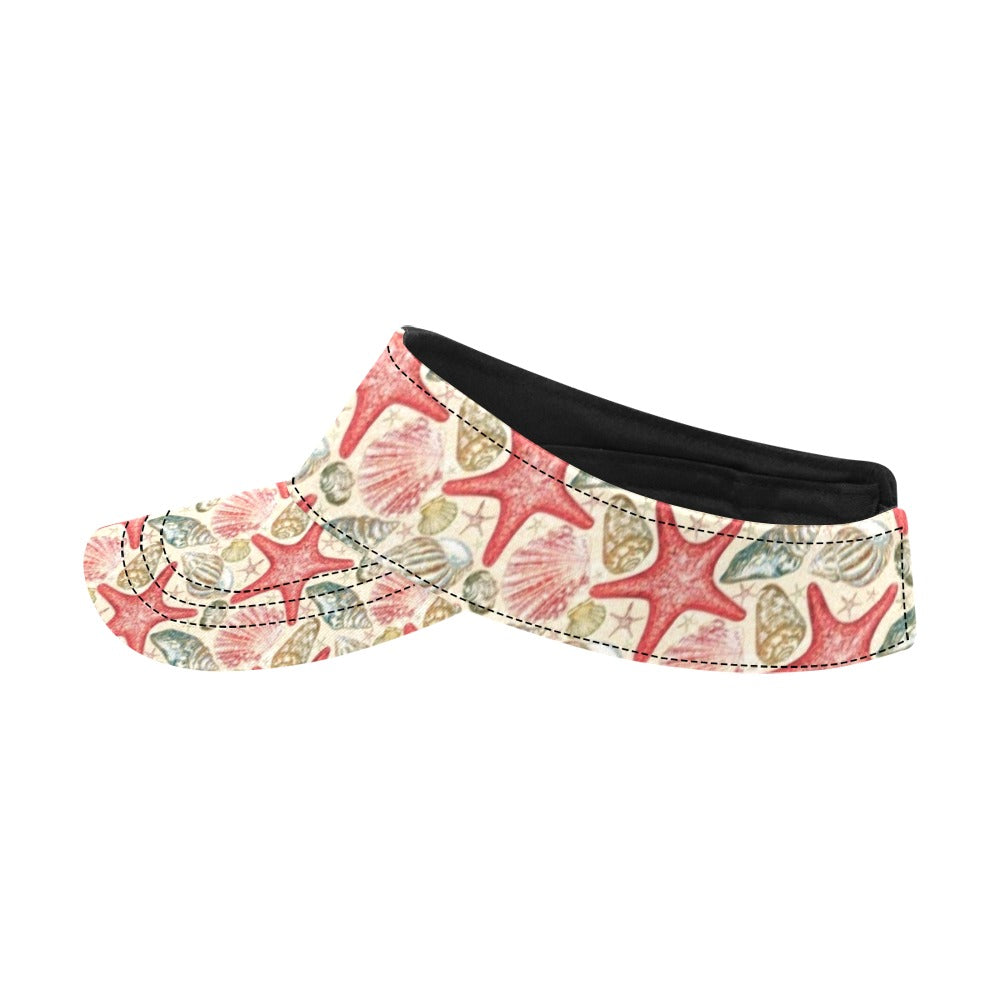 Seashell Print Design LKS301 Unisex Sun Visor