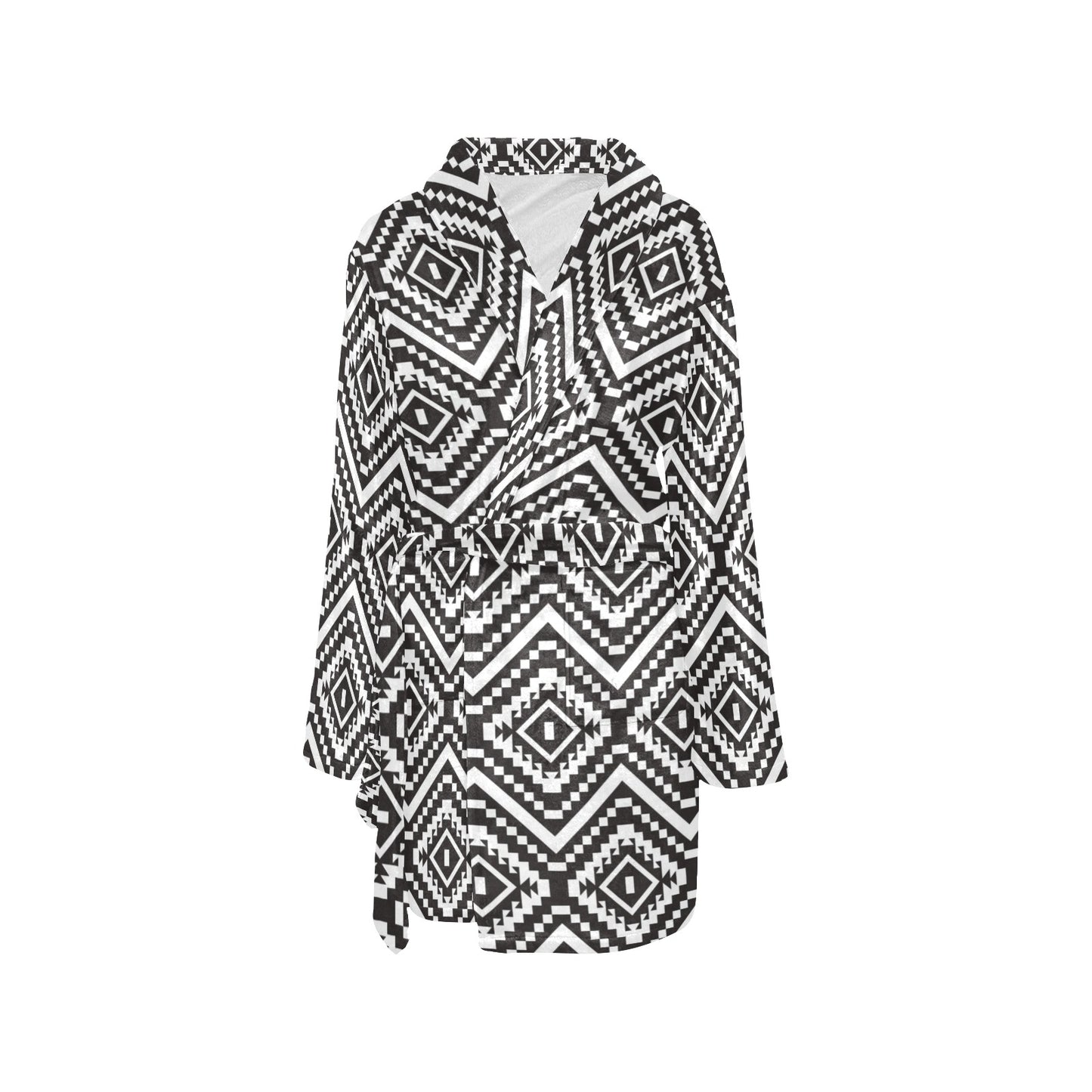 Tribal Pattern Print Design LKS303 Women's Fleece Robe
