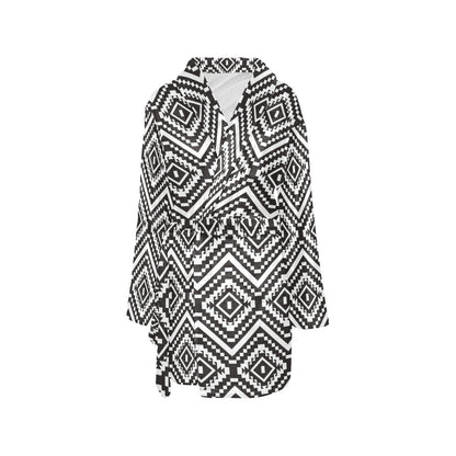 Tribal Pattern Print Design LKS303 Women's Fleece Robe