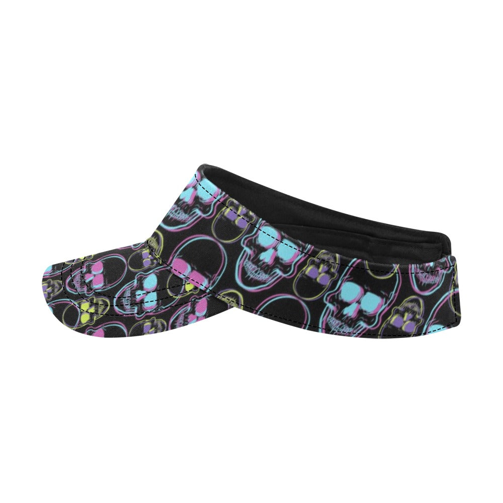 Skull 3D Colorful Print Design LKS309 Unisex Sun Visor