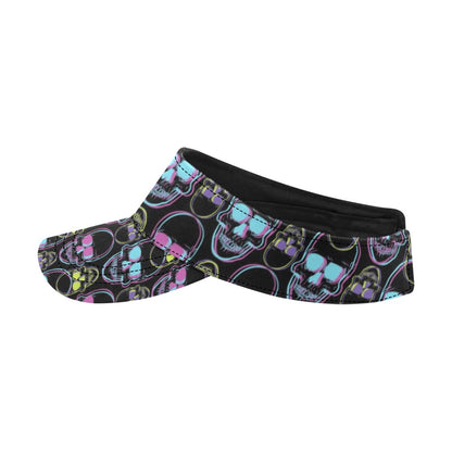 Skull 3D Colorful Print Design LKS309 Unisex Sun Visor