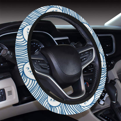 Wave Print Design LKS306 Steering Wheel Cover with Elastic Edge
