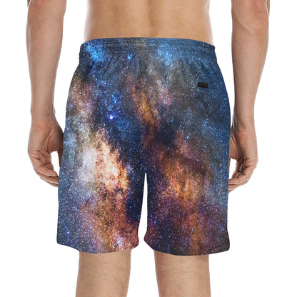 Celestial Milky way Galaxy Men's Swim Trunks Beach Shorts