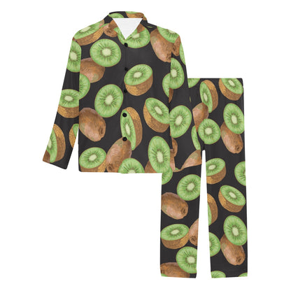 Kiwi Pattern Print Design KW03 Men's Long Pajama Set