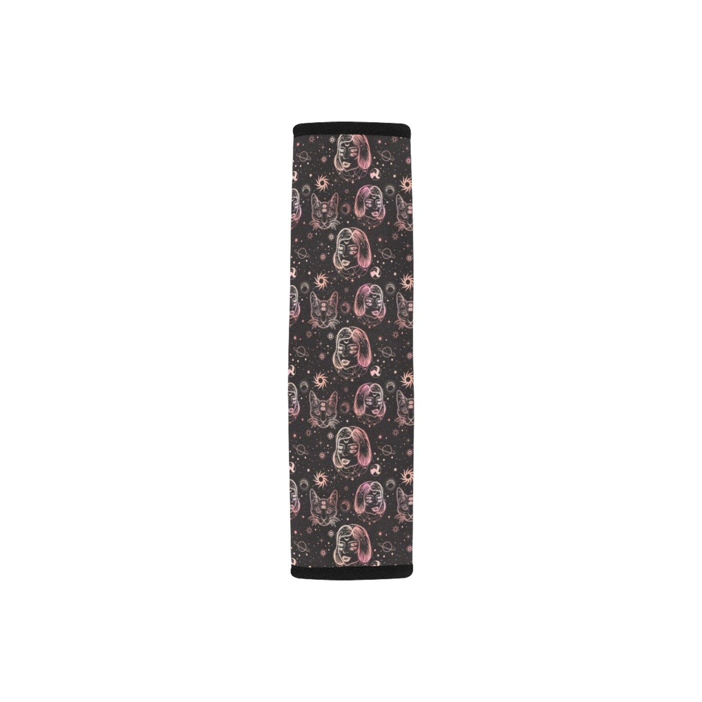 Third Eye Girl Cat Print Design LKS305 Car Seat Belt Cover