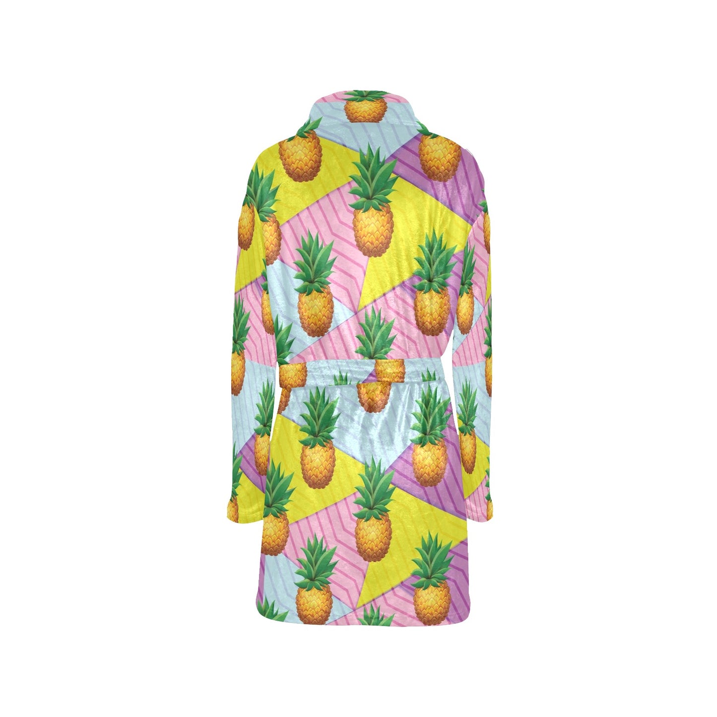Pineapple Pattern Print Design PP05 Women's Fleece Robe
