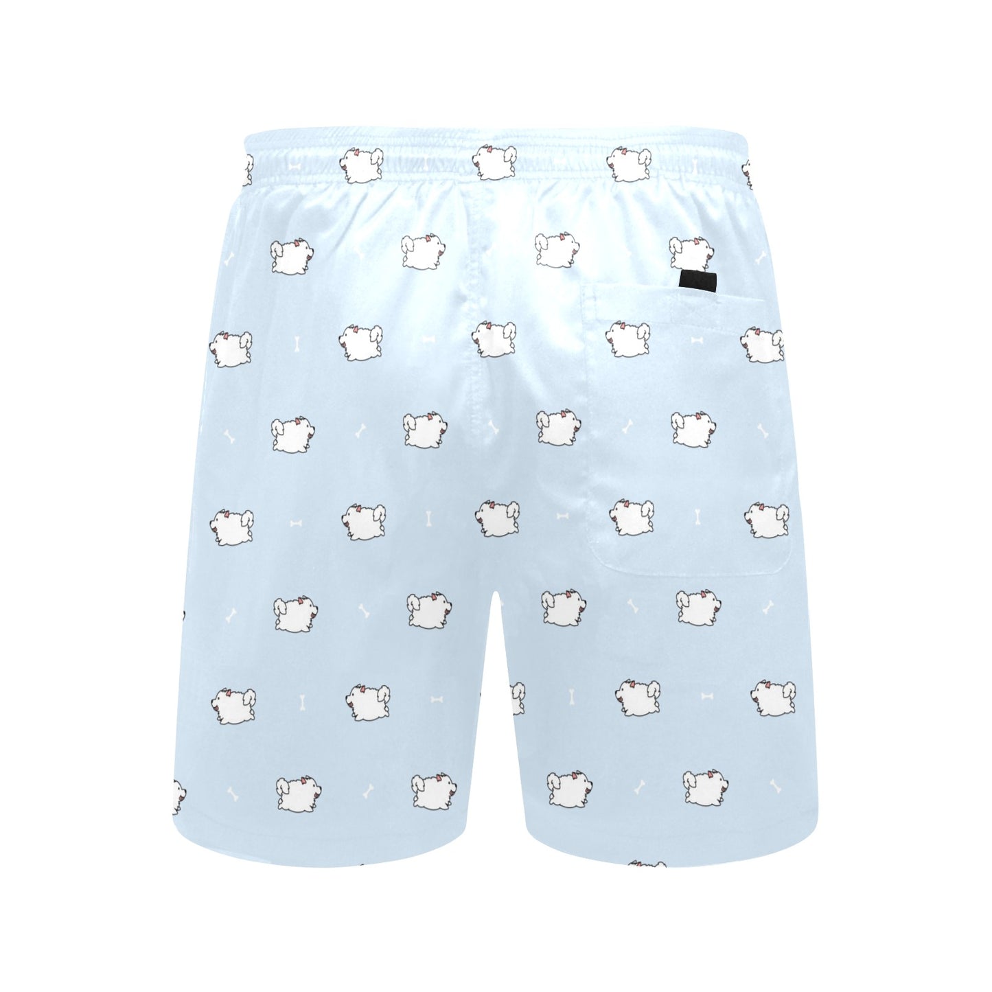 Samoyeds Print Design LKS302 Men's Swim Trunks Beach Shorts